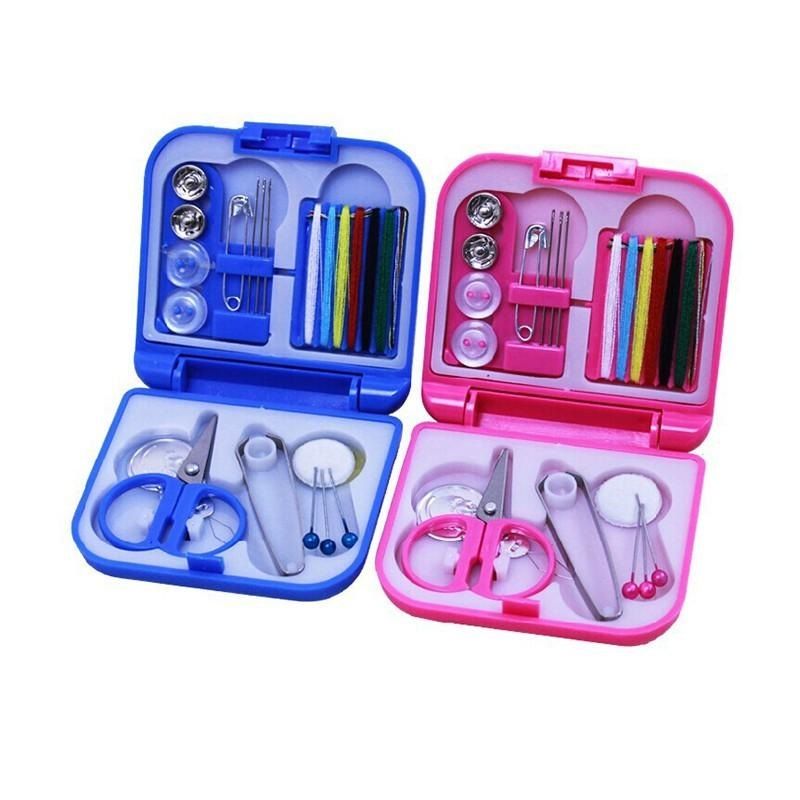 Portable Travel Sewing Kit Thread Needles Mini Plastic Case Scissors Tape  Pins Thread Threader Set Home Sewing Tools From Viola, $1.09
